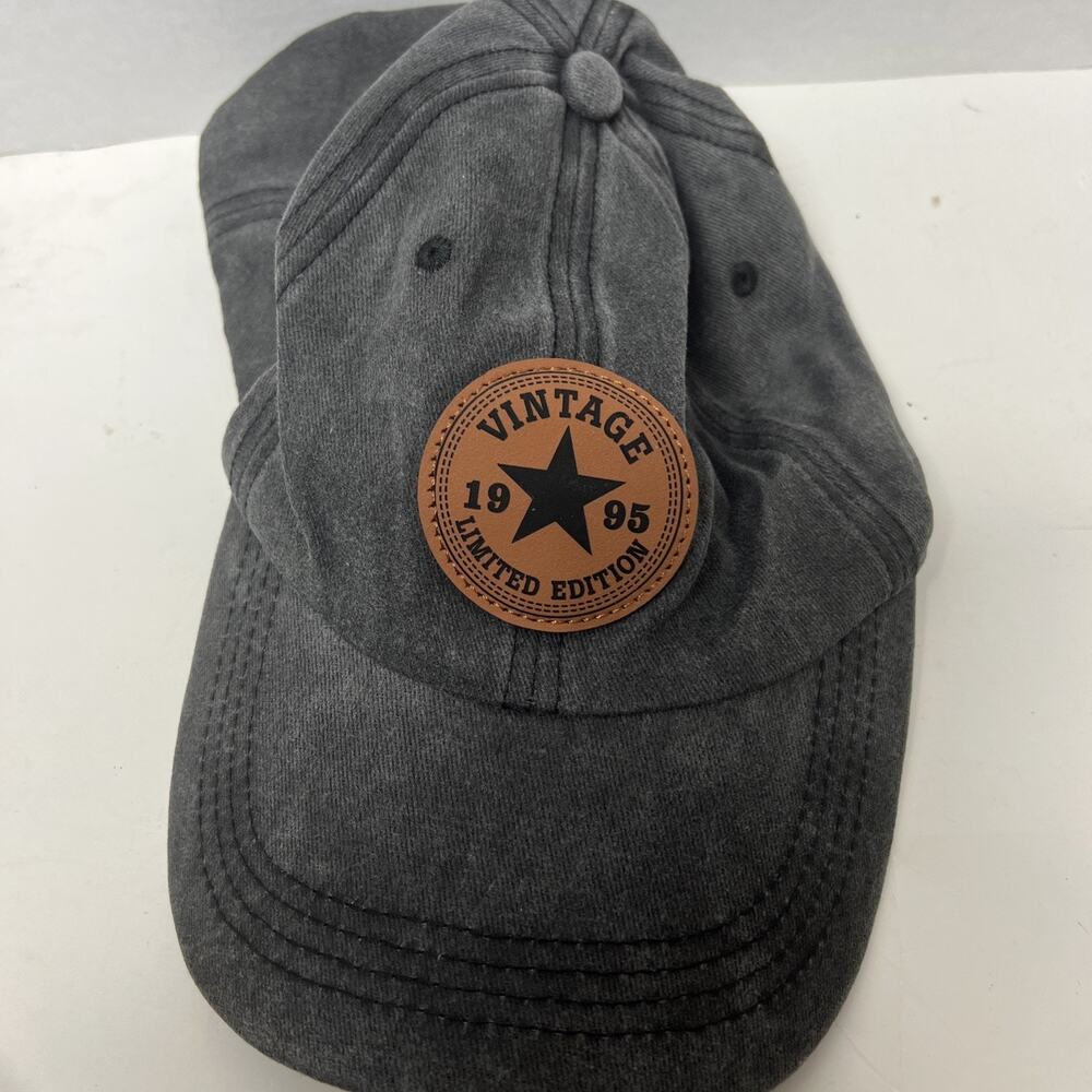 Vintage 1995 Limited Edition Cap - Adjustable Hat Stonewash Gray Cotton - New
